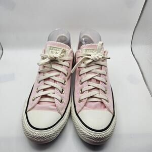 Converse All Star Chuck Taylor Ox Low Sneakers Pink Daisy Embroidered Womens 8.5